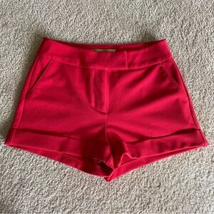 Red Shorts with Pockets